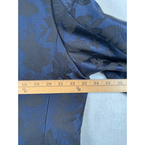 INC International Concepts Mens XL Slim Fit Blazer Navy Floral Jacquard Jacket - Picture 6 of 10